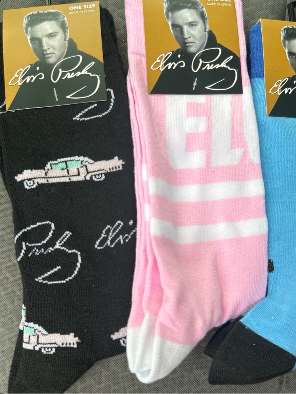 Elvis Presley Women's Pink 'Love Me Tender' Heart Socks 5 pairs - Picture 2 of 3